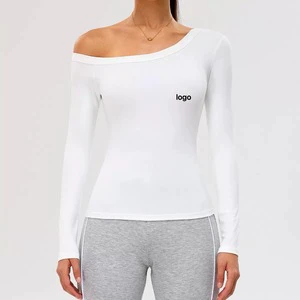 New Style Off-the-shoulder Yoga Top - Quick-drying Sports Long-sleeved Fitness Casual Yoga Top
