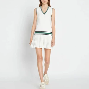 Women's New Breathable Fitness Sports Jumpsuit with Suspender Tennis Skirts Solid Color Dress for Adults