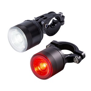 Smart Vibration-Activated Bike Lights Combo USB Rechargeable LED Bicycle Light Set Auto On/Off for Night Urban Riding Safety