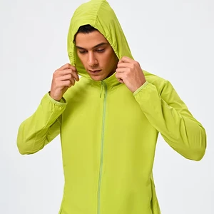 Wholesale Men's 100% Polyester UV Protection Loose Fit Full-Zip Full-Length Quick Dry Breathable Hoodie for Fishing Hiking