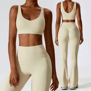 Sports Yoga Bra Workout Sets for Women Fitness Trendy Gym Activewear Unique Workout Clothing Sets Two Piece Yoga Set Sportswear