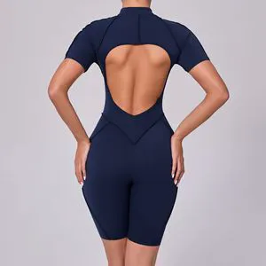 Wholesale Backless Yoga Jumpsuit for Women Sleeveless High Waist Gym One Piece Activewear