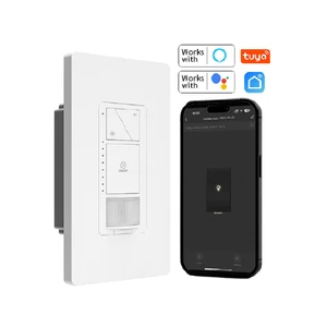 UL Certified Tuya 3 Way Smart Dimmer Sensor Light Switch 2.4GHZ Wi-Fi Dimmer Switch Compatible With Alexa And Google Assistant