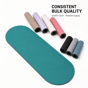 Extra Wide PU Rubber Yoga Mat 183x68cm 4.5mm Capsule Shape Rounded Ends Non Slip Wet Grip Pilates Custom Logo OEM Wholesale