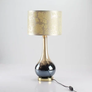 Luxurious Light Glass Electroplated Gradient Color Porcelain Indoor Desk Lamp Glass Vase Table Lamp Glass Bed Side Table Lamp