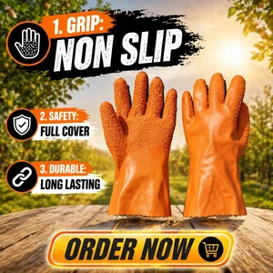 High Quality PVC Coated Work Gloves Non-Slip Safety Anti-Cut Latex-Free Silicone-Free