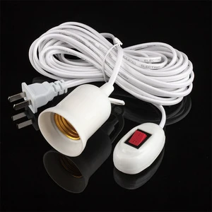 EU US UK E27 Power Cord Light Bulb Base Holder Extension Cable Led Lamp Switch Wire Electric Socket With Plug 110v 220v