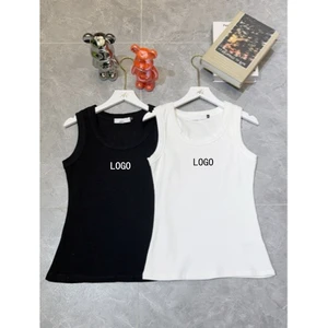 Womens Yoga Tank Top Sleeveless Breathable Comfortable Athletic Casual Wear Minimalist Design 'al' Logo Polyester/Cotton