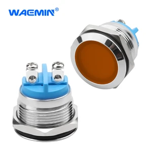 19mm Waterproof Signal Indicator Lights With Screw Pin Metal Indicator Lights 220V For Equipment