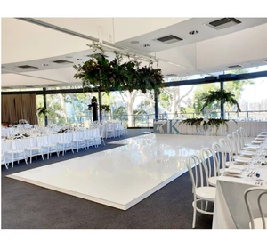 High Gloss White Portable Wooden Dance Floor for Weddings Party Supply