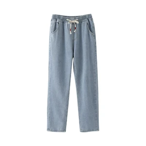 Wholesale Men Custom Logo Jeans Plus Size Men's Ripped Denim Slim Baggy Stacked Trousers Skinny Flare Jeans Pants For Men