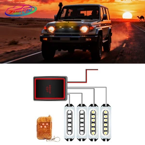 Wireless Remote Control LED Grille Light with Multiple Colors and Flash Modes for Car Front Grill Decoration
