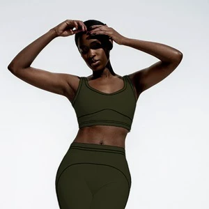 Summer Women's Breathable Plus Size Yoga Suit Set High Waist Nine-Part Pants Fitness Training Sleeveless Long Pants