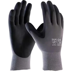 Heavy Duty Sandy Nitrile Coated Worker Safety Gloves Oil-Proof EN 388 4131X Model for Summer Work