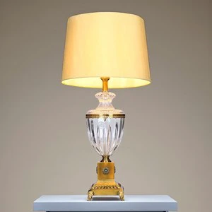 Elegant Glass and Brass Table Lamps for Interior Lighting and Decoration