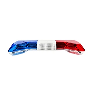 High Power Red Blue LED Emergency Ambulance Light bar with Speaker Roof Top Beacon Flashing Warning signal Safety Light