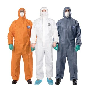 Customized Type 4B/5B/6B Microporous EN1149 Anti-static Waterproof Disposable Protective Coverall With Hood for Asbestos Removal