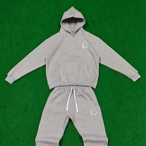 Wholesale Custom Men's Casual Fleece Sweat Suit Set with Stand Collar