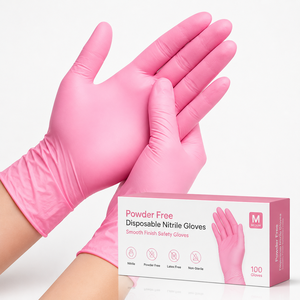 Powder Free Disposable Nitrile Gloves Smooth Finish Safety Gloves
