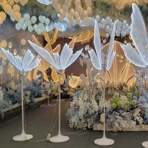 Metal Backdrop Stage Decoration Supplies for Stage Decoration Celebrations LED Road Butterfly Light