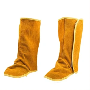 Customizable Welding Shoe Cover Steel Toe Strap-On Closure Anti-Spark Heat-Resistant Slip Resistant Features Shoes Covers