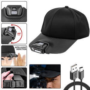 Multifunctional Portable Cap Light Motion Sensor Rechargeable Hat Lamp With Battery Display Headlamp For Hiking Fishing Running