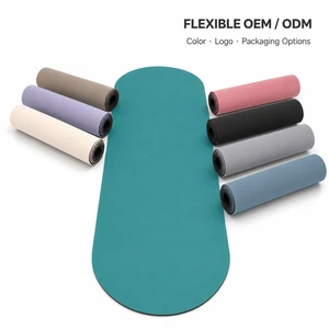 Premium PU Rubber Hot Yoga Mat 183x68cm 4.5mm Capsule Shape Rounded Ends Non Slip Sweat Grip Pilates Custom Logo OEM Wholesale