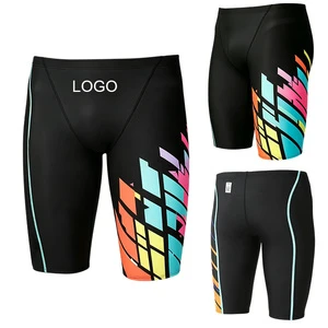 Men's Swim Jammer Competition Knee Length Swimwear Racing Spats For Professional Swimming