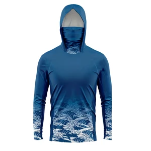Clothing Manufacturer Custom UPF50 UV Protection Fishing Shirts Long Sleeve Hooded Sun Protection Fishing