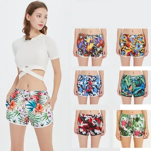 Customized Four-Way Stretch Quick Dry Polyester Beachwear Swim Trunks for Men and Women Printed Surf Board Beach Shorts