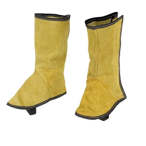 Customizable Durable Cowhide Split Leather Gaiter Flame Retardant Welding Shoe Cover for Daily Industrial Safety Foot Protection