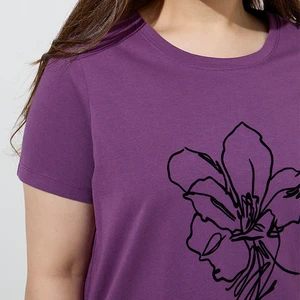 Women's USA Size T-shirts DIY Oversized Women Shirts Plus Size Custom Logo 100% Cotton O-Neck T-shirt for Women Casual for Girls