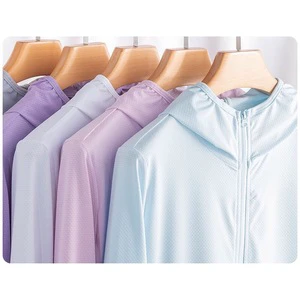 Summer New Style Fashion Outdoor Ice Silk Sunscreen Women Sun-Protective Clothing With Hat Face Shield