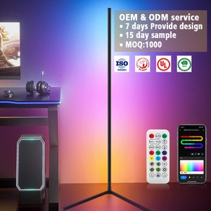 Customized Lighting Products Smart Corner Floor Lamp RGBW App Control LED Floor Standing Driving Light Flood Corner Light CE