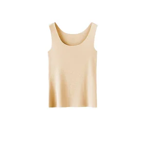 Women's Seamless Breathable Inner Camisole Vest with Knitted Fabric Cotton/Modal/Spandex Blend Casual Style