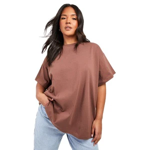 High Quality 100% Cotton Blank Plus Size Women T-shirt Made in Pakistan