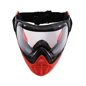 Soft PE Full Face Mask with Anti Fog Thermal Lens Paintball Protective Mask