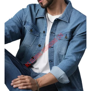Street Style Mens Denim Jacket Featuring Classic Slim Fit Design With Button Closure And Stylish Collar Suitable For Everyday