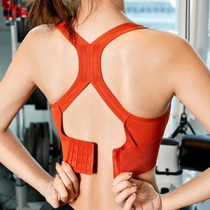 Cross Shoulder Straps Seamless Wirefree Sujetador Deportivo Fitness Gym Yoga Bra High Impact Sports Bras For Womens