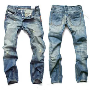 Custom Regular Fit Vintage Straight Streetwear Hip Hop Men's Denim Pants High Quality Light Wash