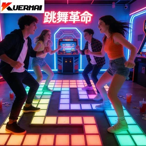 30x30cm Easy Program Protocol Active Game Interactive Led Dance Floor Metal Construction Indoor Adventure Parks Shopping Malls
