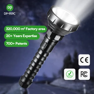 High Power Lumen Rechargeable Flashlights LED Torch Light Long Range Outdoor Solar Charging