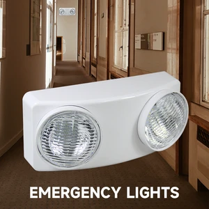 Wholesale Bright Rechargeable Double-headed LED Emergency Light for Indoor Outdoor Luz De Emergencia Led
