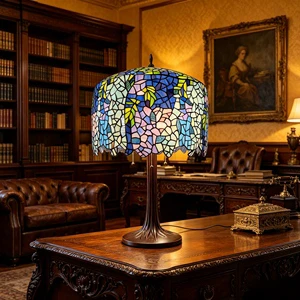 Modern Vintage Stained Glass Turkish Table Lamp Luxury Mosaic Floral LED Desk Light Antique Moroccan for Bedroom Bedside Hotel