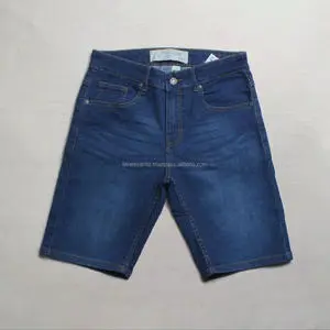 Trendy Blue Denim Shorts for Men with Stylish Streetwear Straight Mid Waist Casual Summer Wear Embroidery Zippers