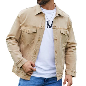 Denim Jean Jacket For Men Stylish Casual Outwear Wholesale Custom Made Durable Button Up Coat High Quality Winter Jacket