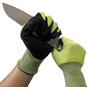 Factory Wholesale Nitrile Coated Cut Resistant Safety Gloves Anti-Slip & Touchscreen Customizable Color & Logo Industrial Use
