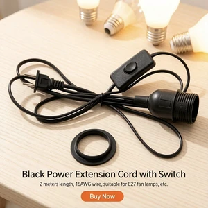 E26 E27 Socket Lamp Head Switch Plug Holder PVC Material Outdoor American Standard Chandelier Table Accessories