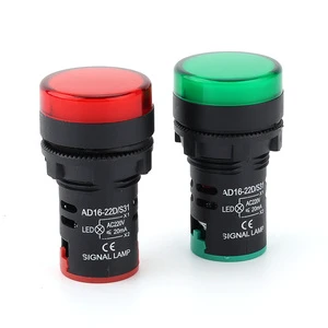 LED Indicator Lights 220V IP55 Waterproof Ring Illuminated Plug-In Plastic/Metal AD16-22D/S Industrial Control Equipment 50000