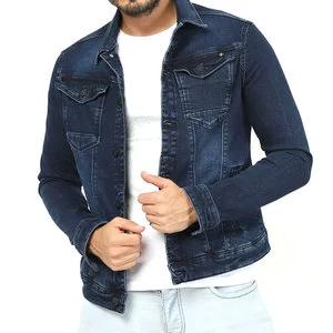 Wholesale Denim Jacket Mens Slim Fit Style Teens Boys Denim Jeans Jackets and Coats Denim Men's Jackets